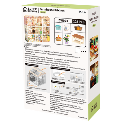 Farmhouse Kitchen DIY Miniature House | Robotime