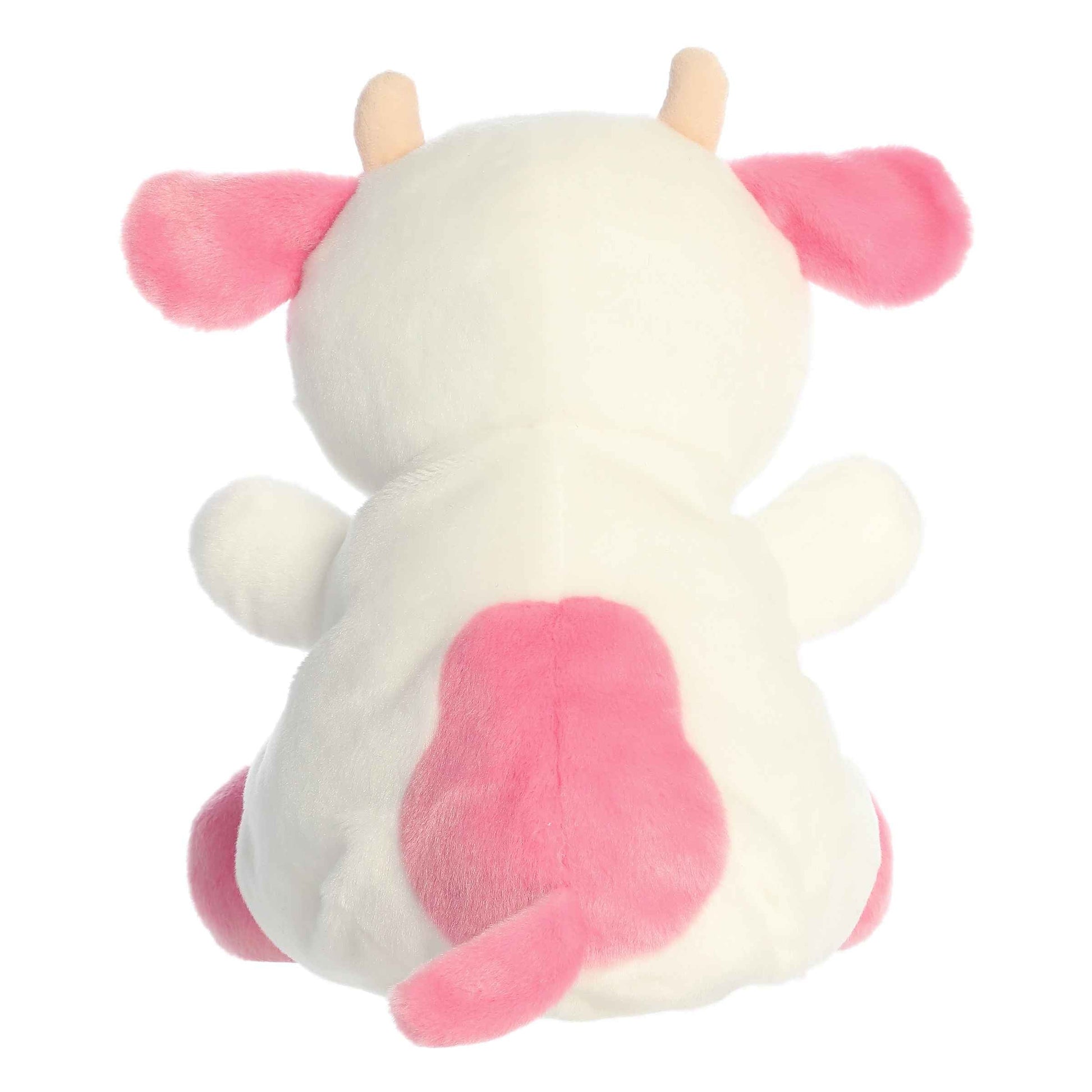 Belle strawberry cow plush 13" back view by Aurora World