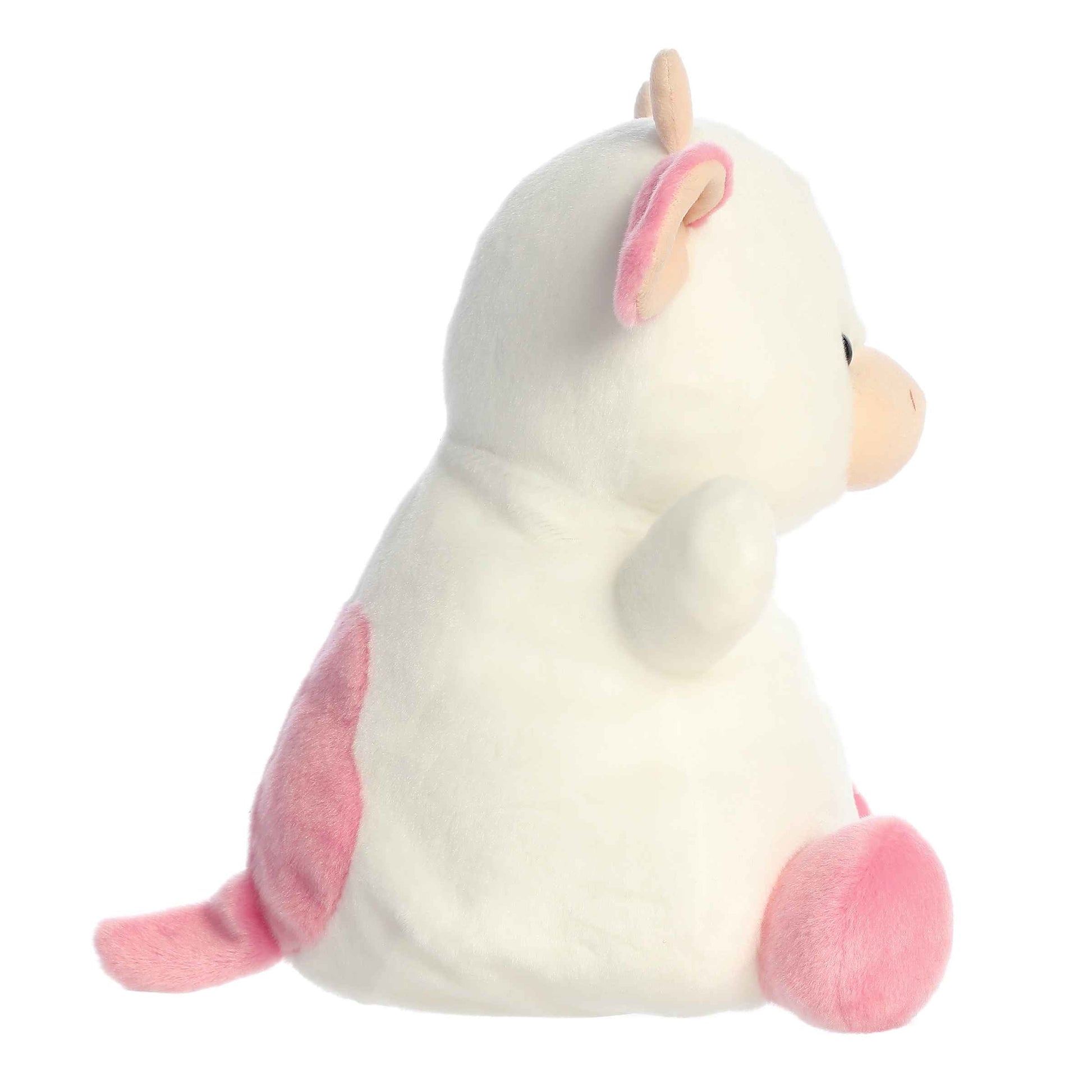 Belle strawberry cow plush 13" side view by Aurora World