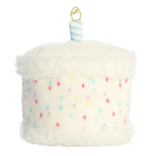 Happy birthday cake plush 13" back view by Aurora World