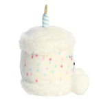Happy birthday cake plush 13" side view by Aurora World