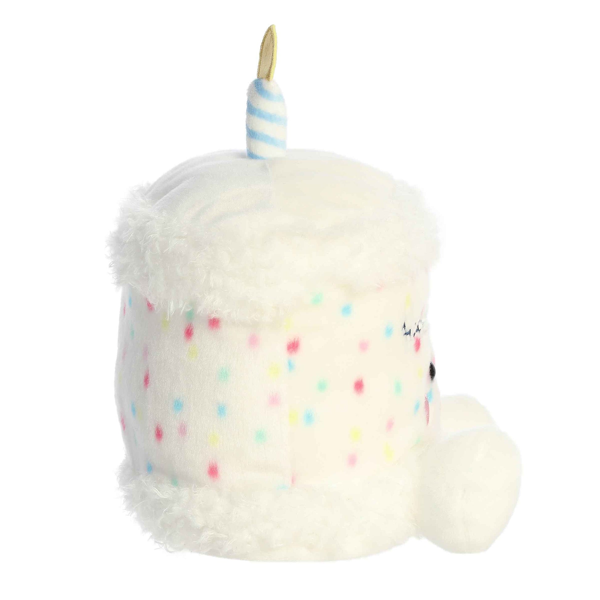 Happy birthday cake plush 13" side view by Aurora World