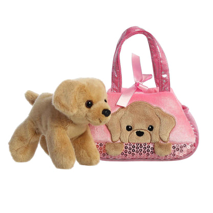 Peek-a-Boo Lab puppy out of purse 7" by Aurora World