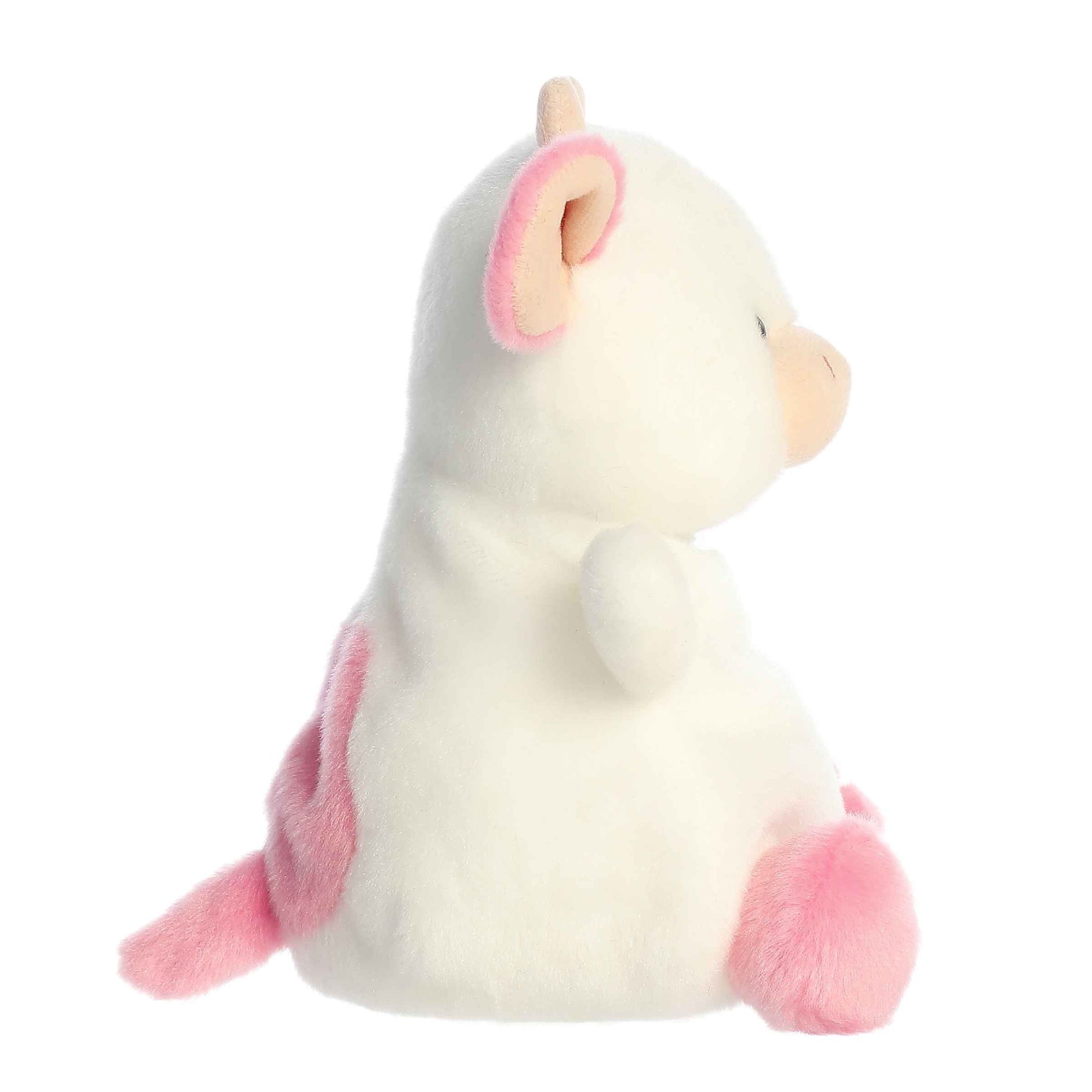 Belle strawberry cow plush 8" side view by Aurora World