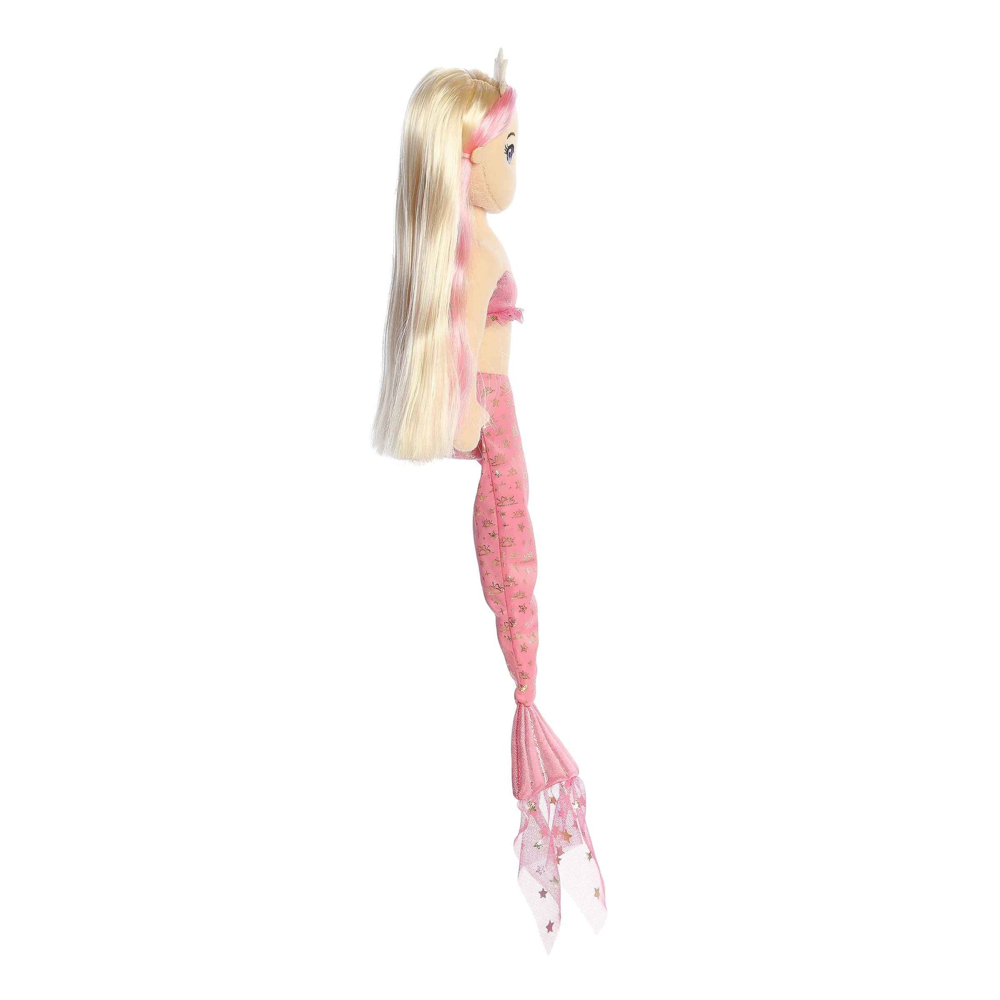 Celestial Sparkles Sunny mermaid doll side view 18" by Aurora World