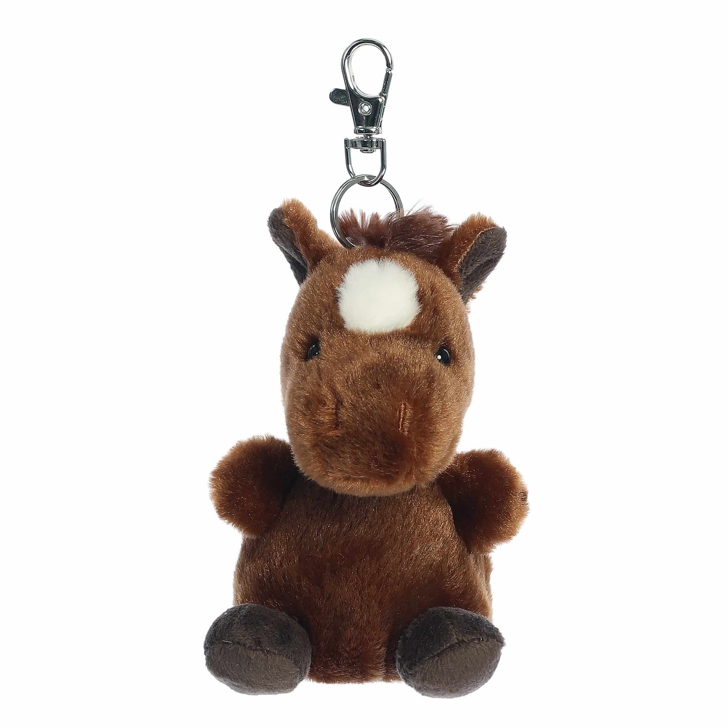 Truffle Brown Horse Plush Clip-On Bag Charm 5" | Aurora World