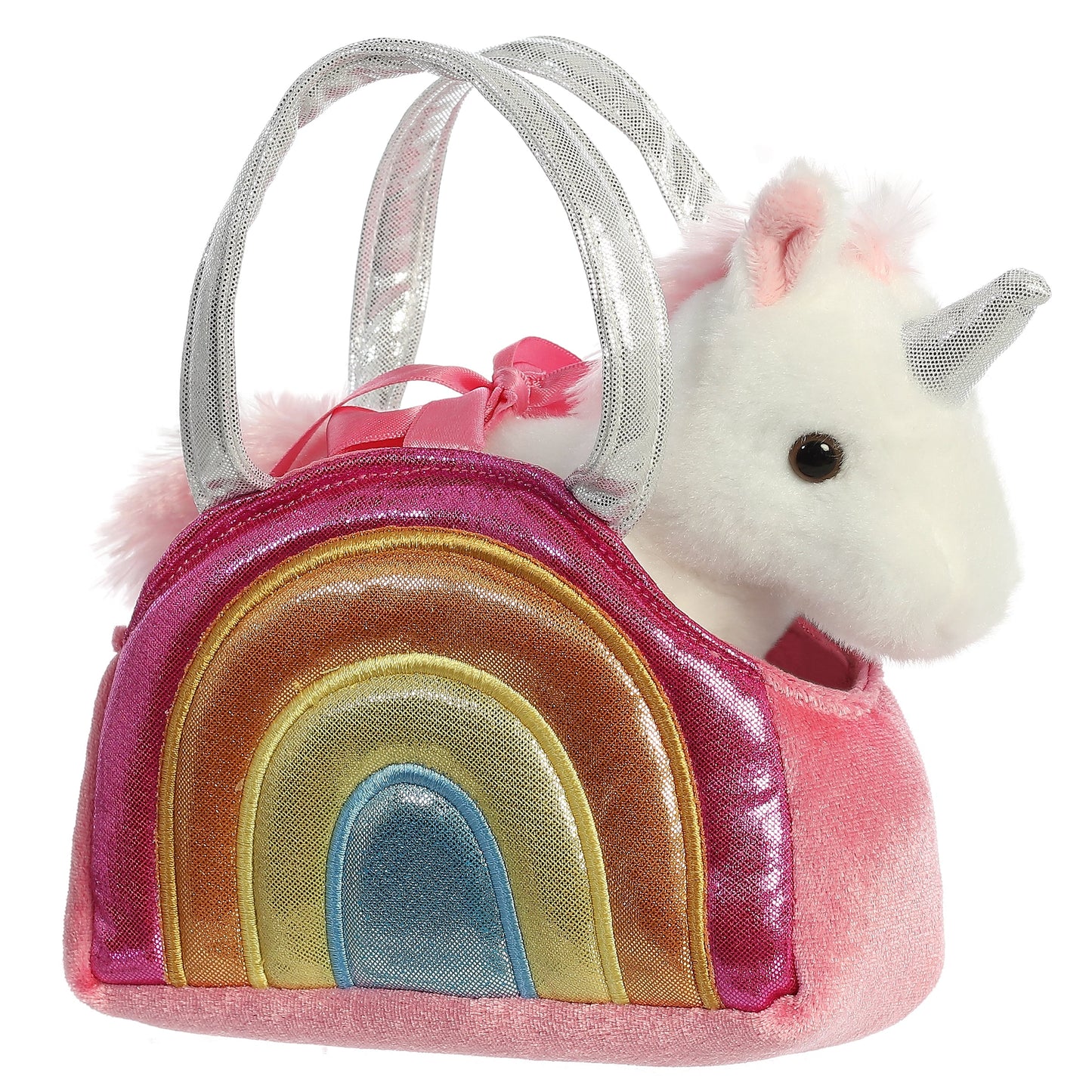 Over the Rainbow unicorn purse side view by Aurora World
