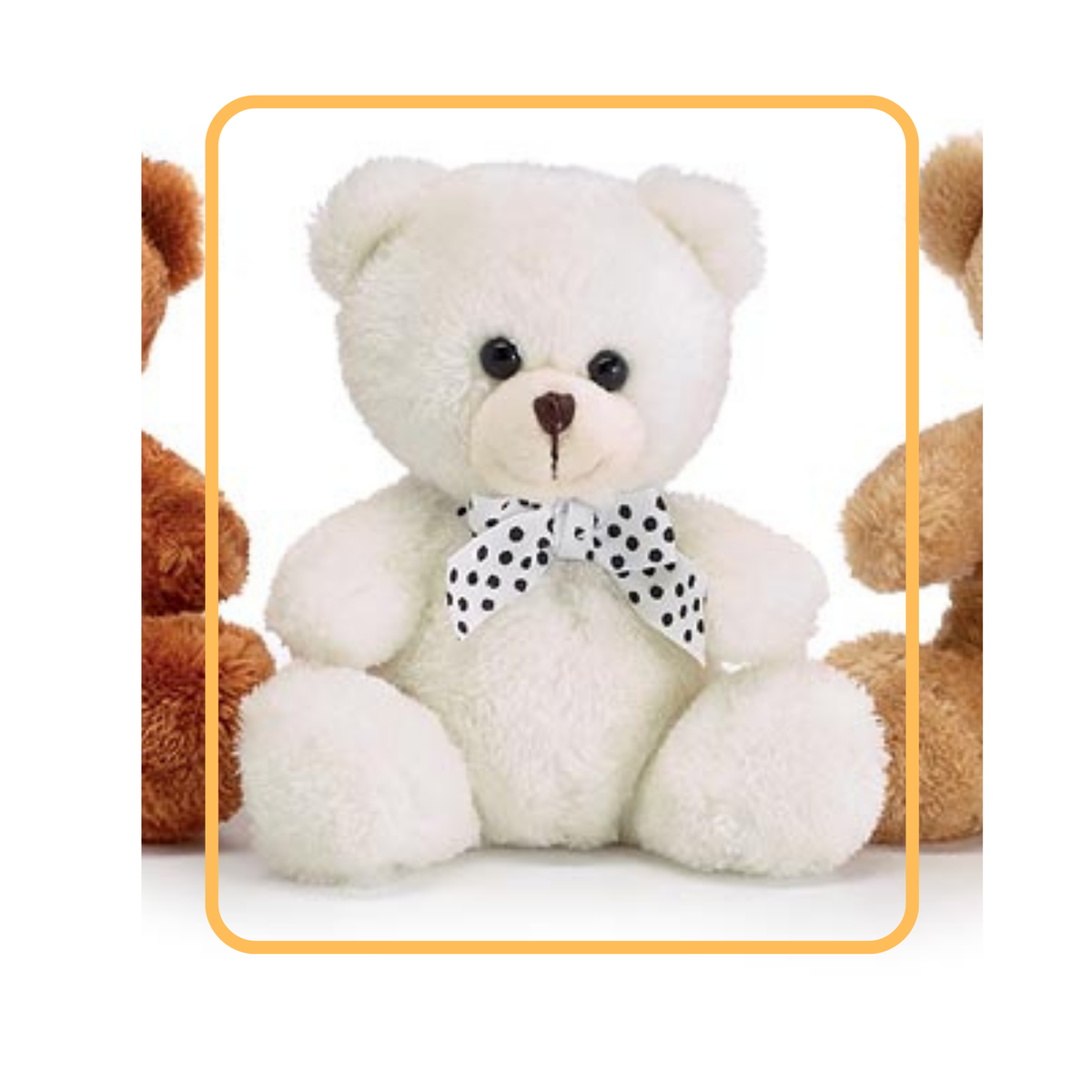 Light Brown Bear Plush Toy w/ Bow 4.5" | Burton & Burton