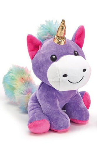 Rainbow Unicorn Plush w/ Gold Horn- 2 colors