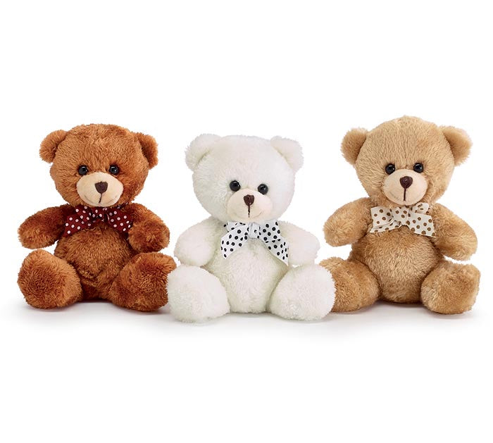 Light brown bear plush with bow by Burton and BURTON