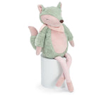 Mint green and pink fox plush