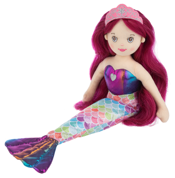 Shimmer mermaid doll Cordelia 18" sitting by GANZ