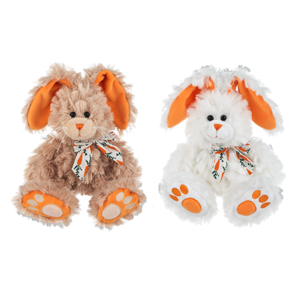 Carrot Crunch Bunny Plush- 2 colors- 11"