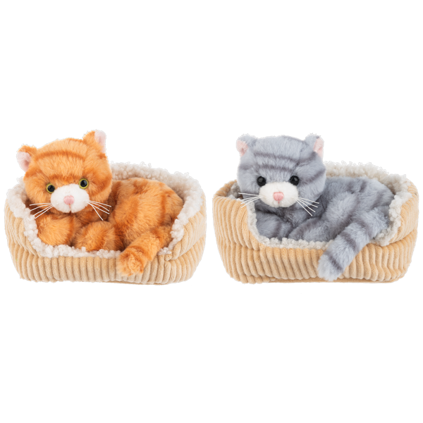 Snuggle Snooze Kittens 7" Plush Toy- 2 colors