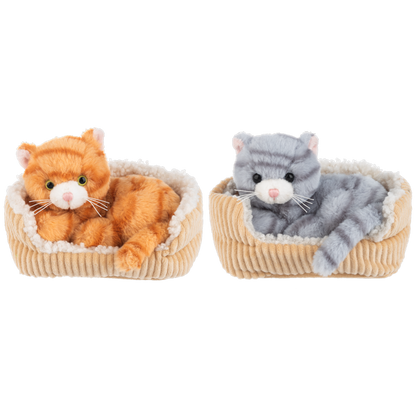 Snuggle Snooze Kittens 7" Plush Toy- 2 colors