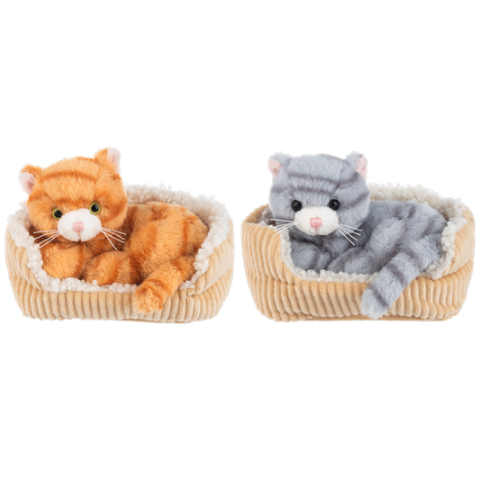Snuggle Snooze Kittens 7" Plush Toy- 2 colors