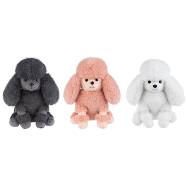 Pom Pom poodles 10" three colors by GANZ