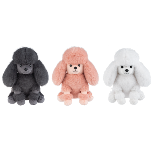 Pom Pom Poodles 10" Plush Toys - 3 colors