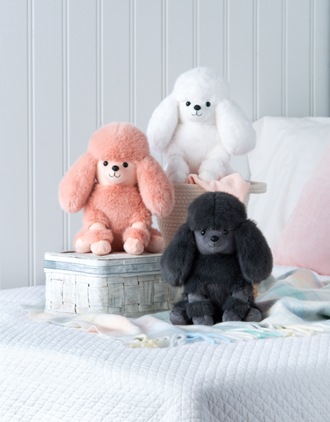 Pom Pom poodles 10" three colors styled by GANZ