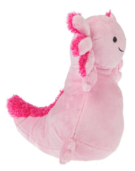 Axton axolotl plush side view by GANZ