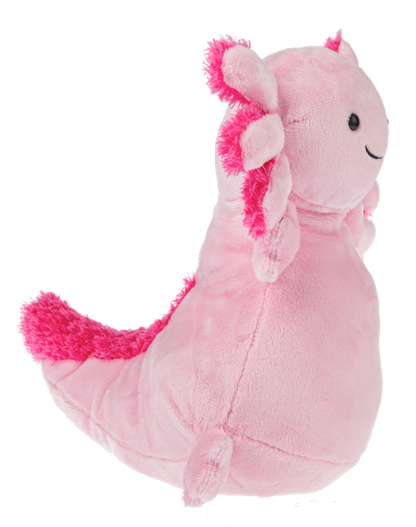 Axton axolotl plush side view by GANZ