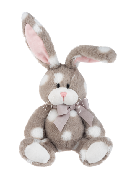Dotty Delights gray bunny ear bent by GANZ