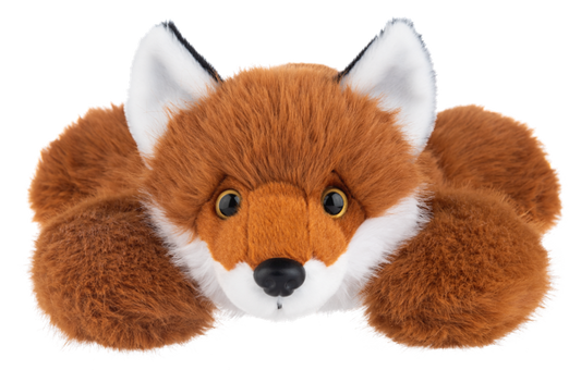 Hugs and Snugs fox plush laying down by GANZ