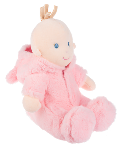 Beary Cute baby doll pink side hood off by GANZ