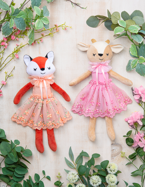 Blossom Bow woodland fawn and fox styled by GANZ