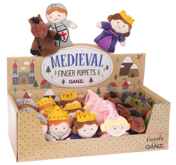 Medieval/ Fairy Tale Finger Puppets 3.5"  (6 characters) |GANZ