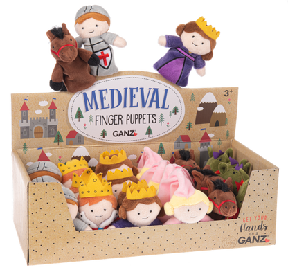 Medieval/ Fairy Tale Finger Puppets 3.5"  (6 characters) |GANZ