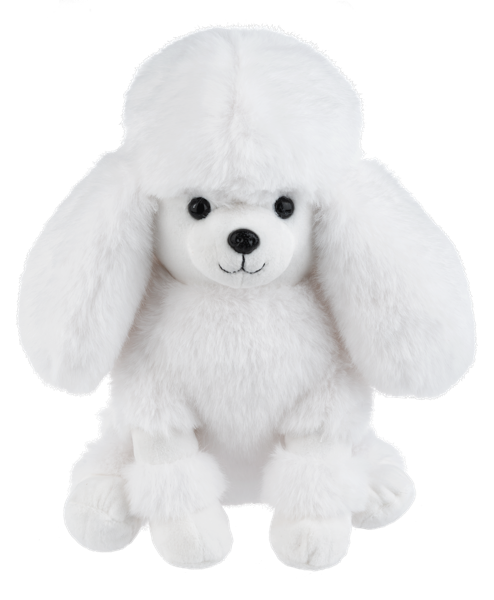 Pom Pom poodle white side view by GANZ