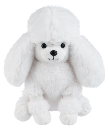 Pom Pom poodle white side view by GANZ