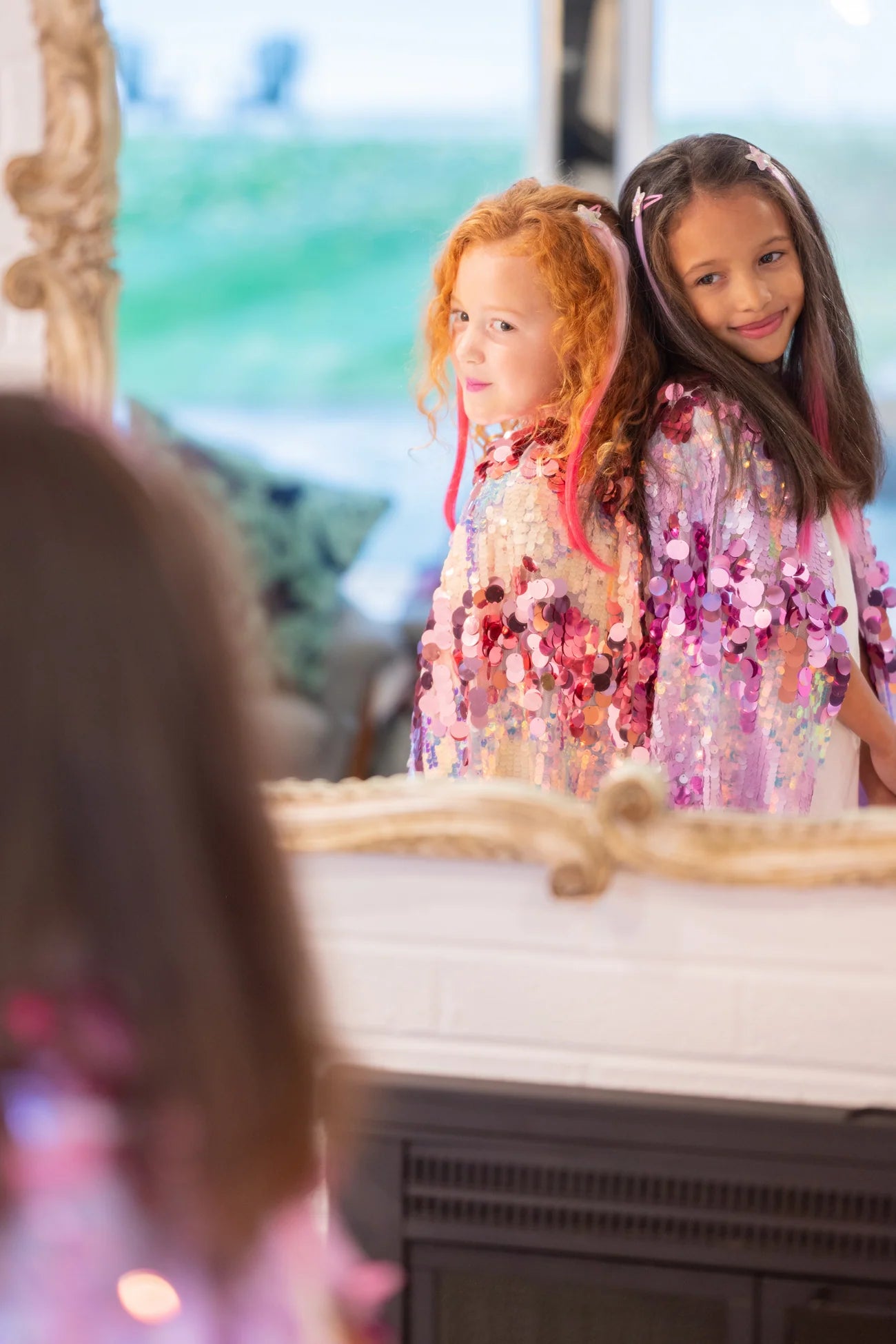 5th Avenue purple pailette cape by Great Pretenders