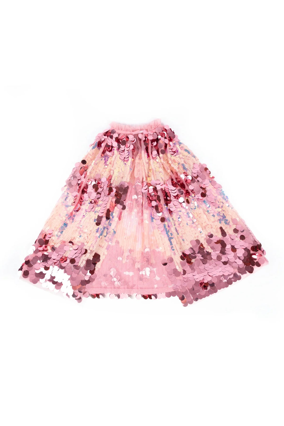 5th Avenue pailette cape pink back view by Great Pretenders