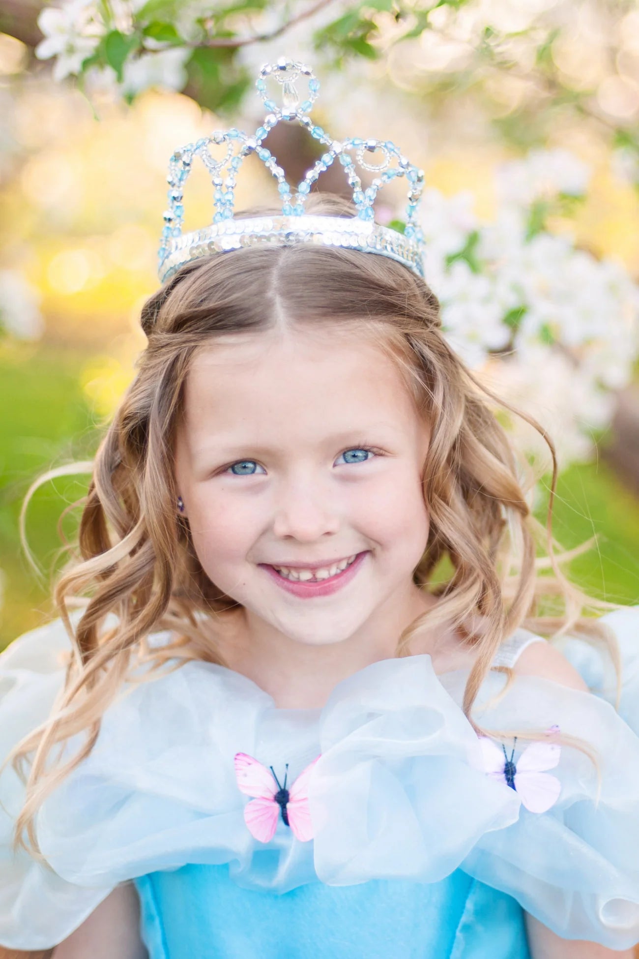 Blue beauty tiara side view by Great Pretenders