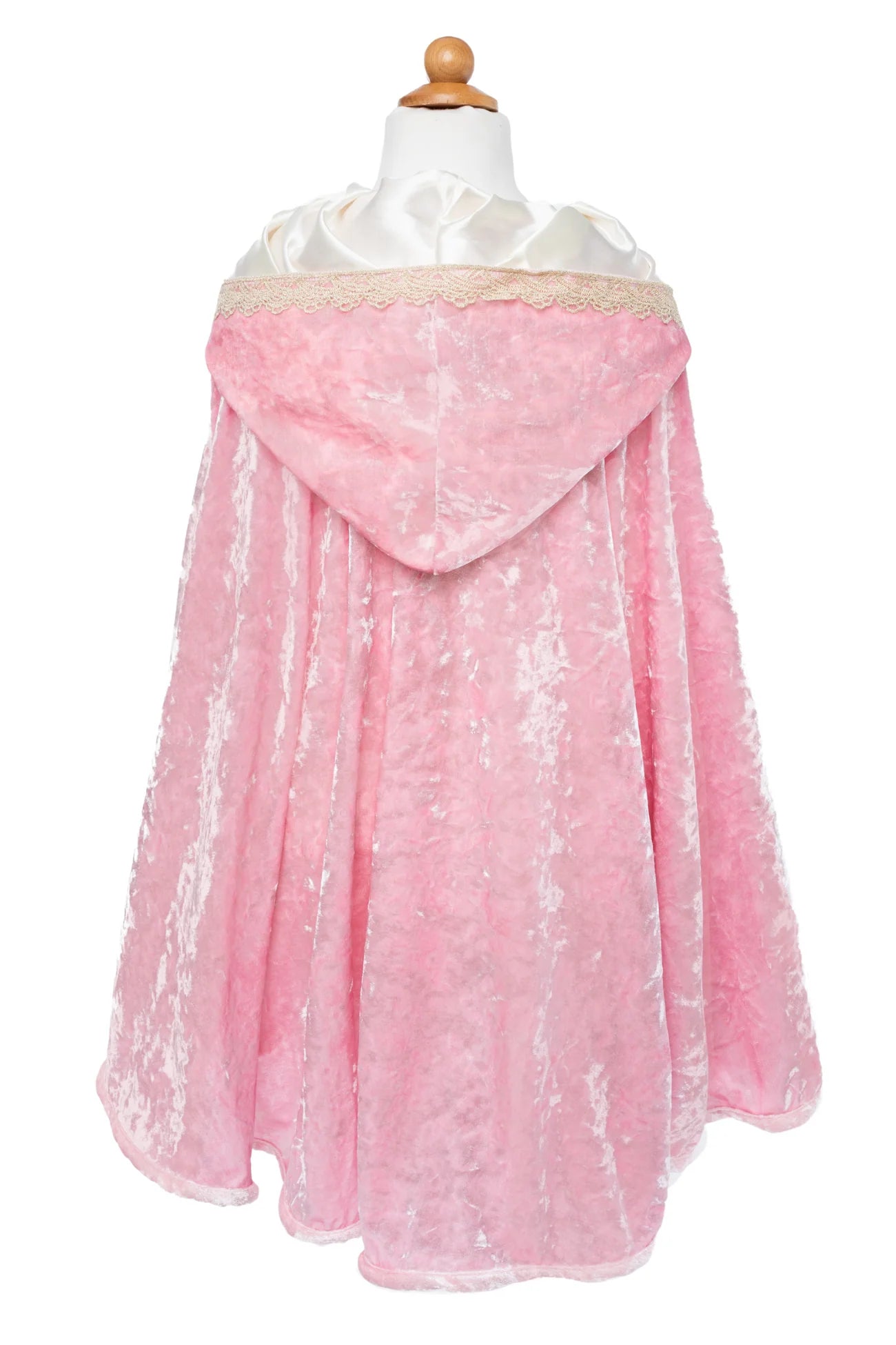 Deluxe pink princess cape back view by Great Pretenders