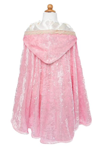 Deluxe pink princess cape back view by Great Pretenders