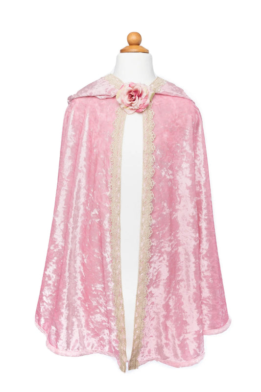 Deluxe pink princess cape front view by Great Pretenders