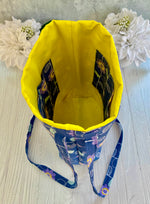 Handmade floral tote bag handle