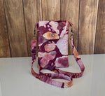 Handmade crossbody phone bag side view