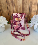 Handmade crossbody phone bag back view