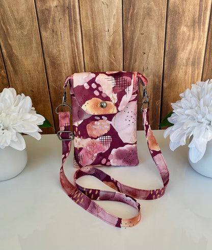 Handmade Crossbody Phone Bag- Small Travel Purse