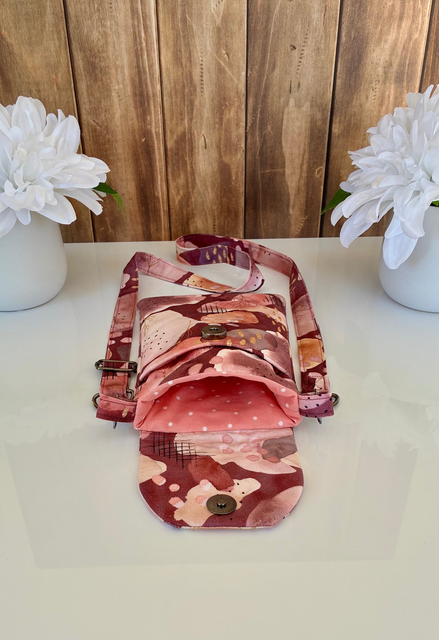 Handmade Crossbody Phone Bag- Small Travel Purse