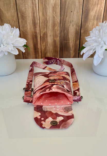 Handmade Crossbody Phone Bag- Small Travel Purse