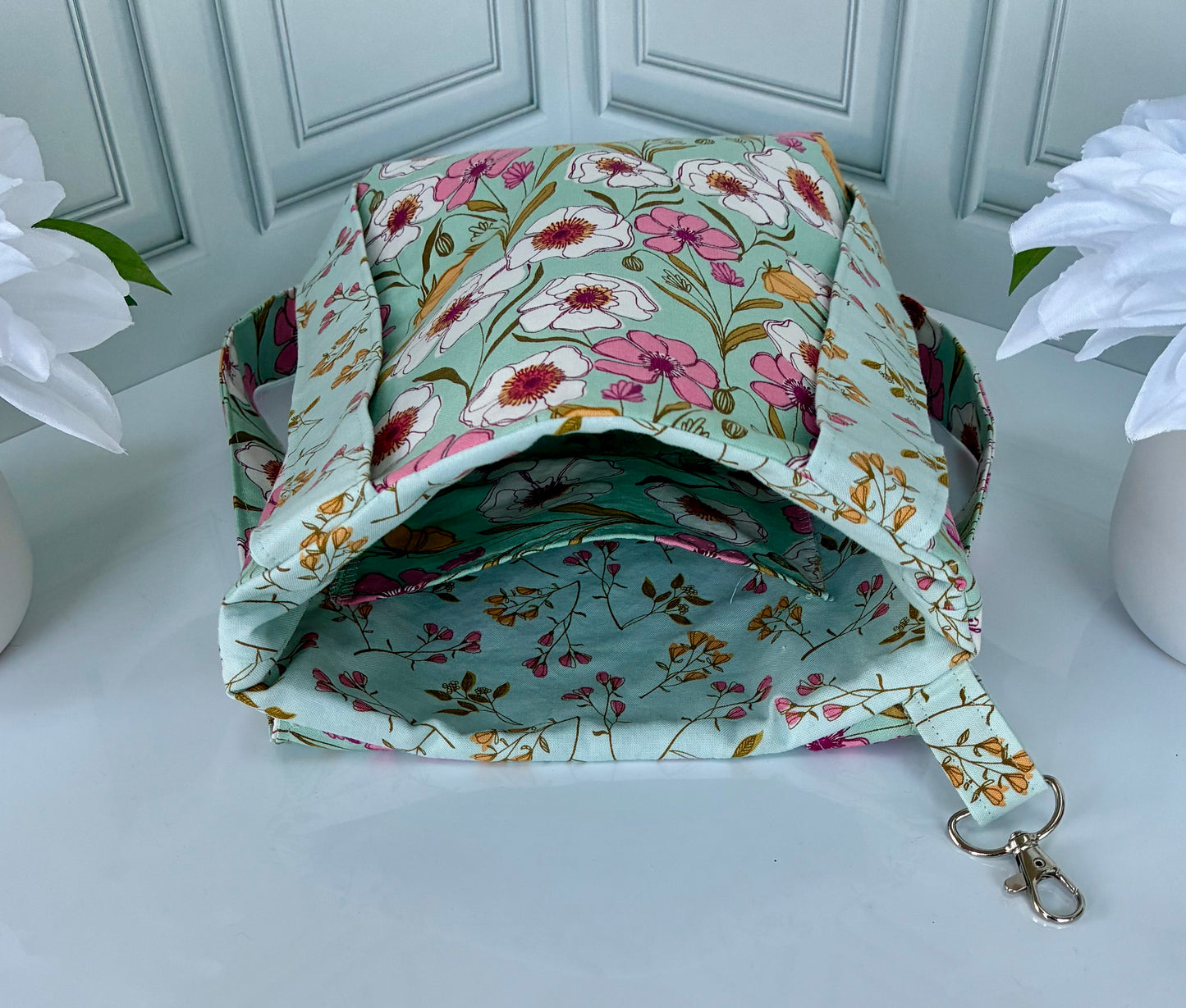 Handmade Cotton Shoulder Bag- Colorful Tote Bag for Toys and Plushies