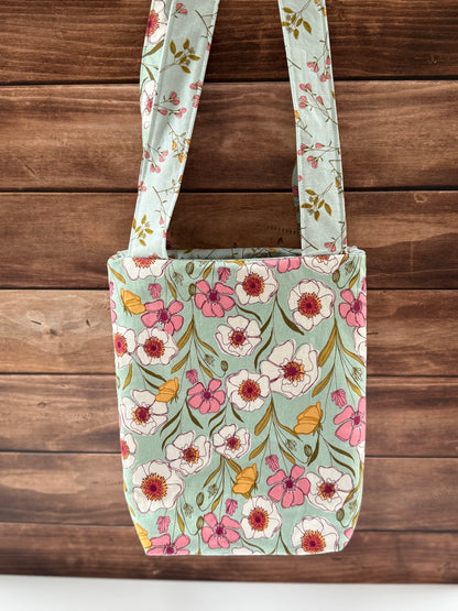 Handmade Cotton Shoulder Bag- Colorful Tote Bag for Toys and Plushies