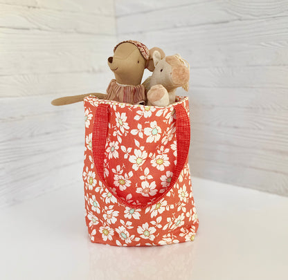 Kids tote bag small bag for toys and plushies