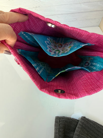 Handmade Cotton Batik Tote Bag- Small Bag for Dolls or Toys