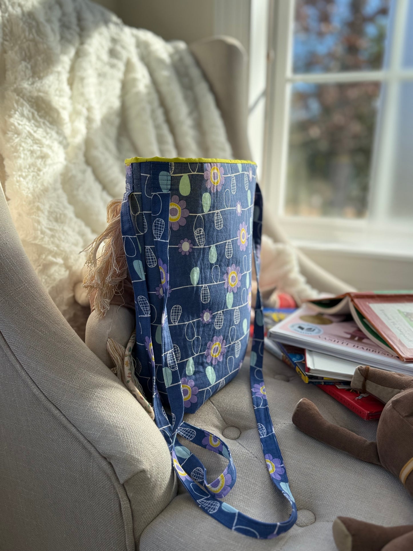 Handmade Tote Bag- eco-friendly reusable shopping bag- Tote Bag for Toys